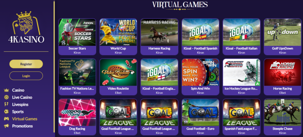 4kasino Virtual Games